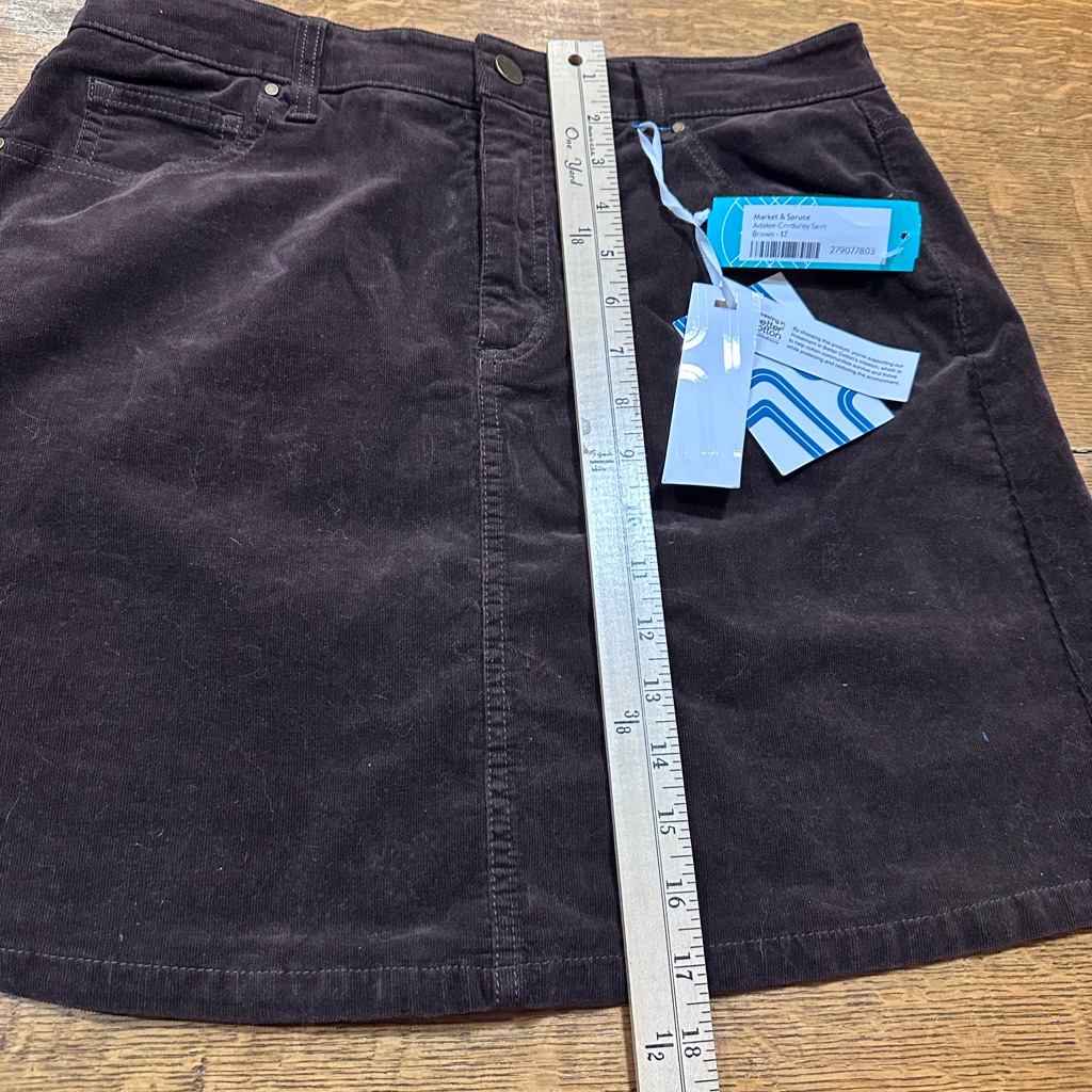 Market & Spruce Nwt Sz 12 Stitch Fix Dark Brown Mini Skirt. E — image 5 of 8